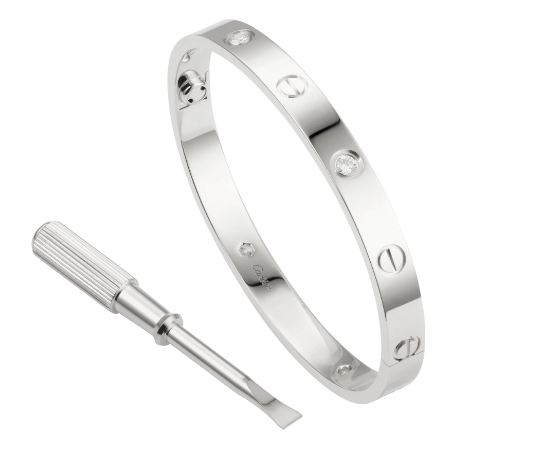 【2024】【関税負担なし】本物保証 LOVE BRACELET, 4 DIAMONDS ブレスレット、ダイヤモンド4個